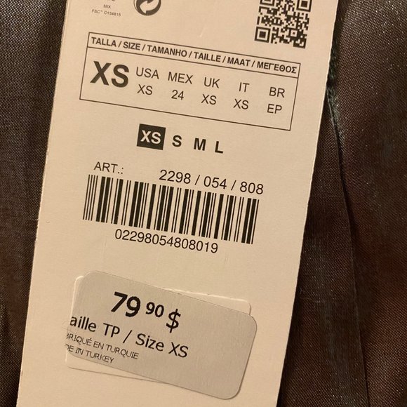 NWT Zara Silver Back Lace Slip Dress - Picture 7 of 7